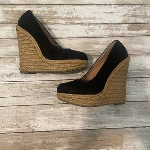 Black Wedge Heels